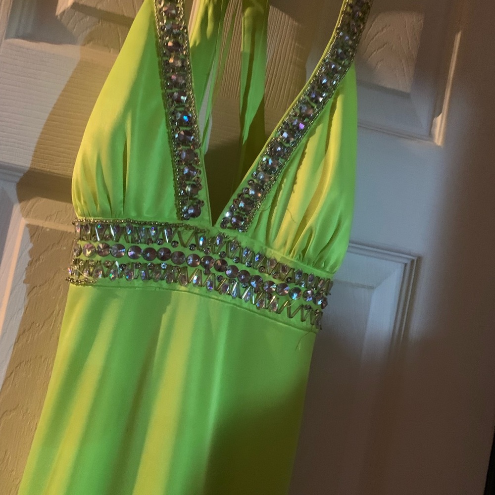 Lime jewel gown